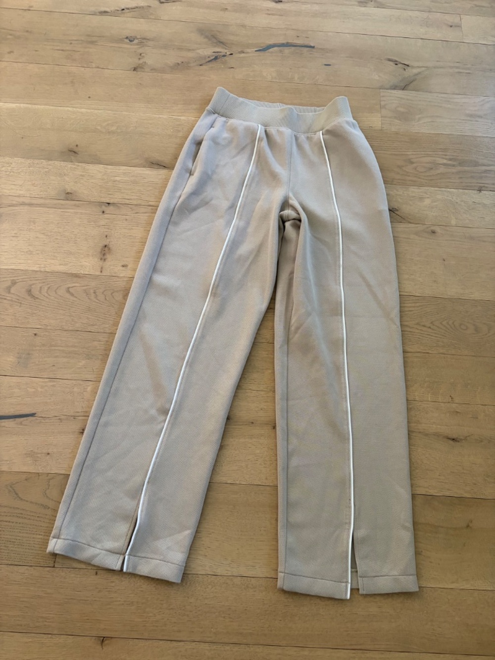 NEW SPANX WOMEN TRACK SMALL S AirEssentials AIRPIQUE STRAIGHT ASHWOOD PANTS NWT